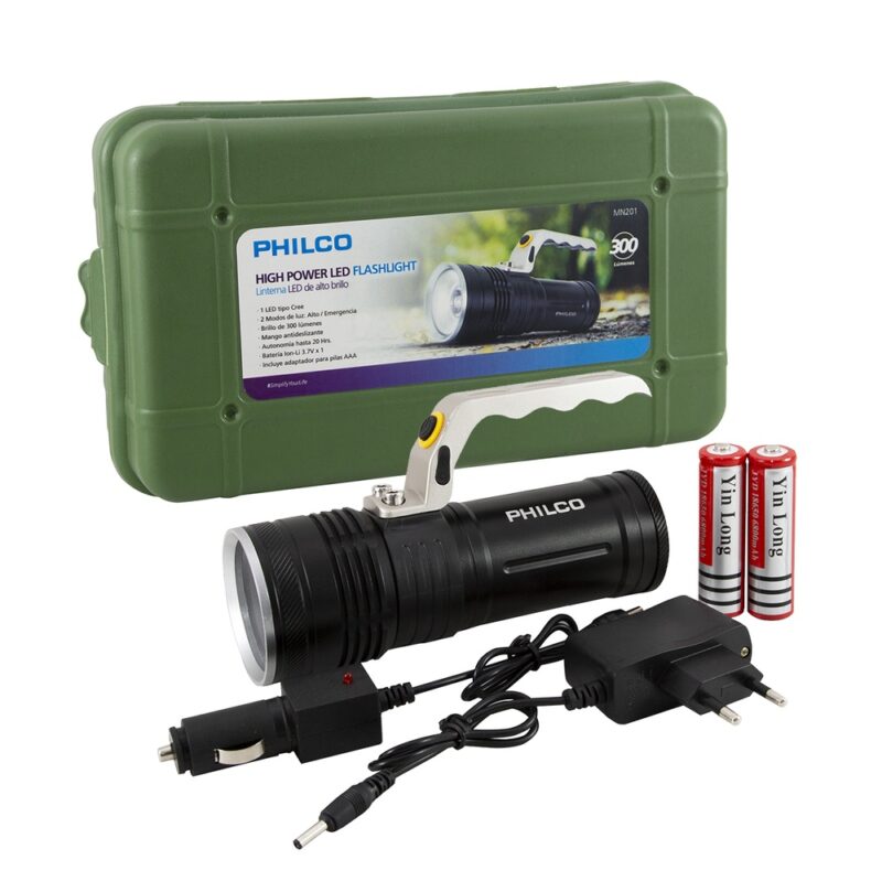 Linterna Foco recargable Philco 300 lumenes