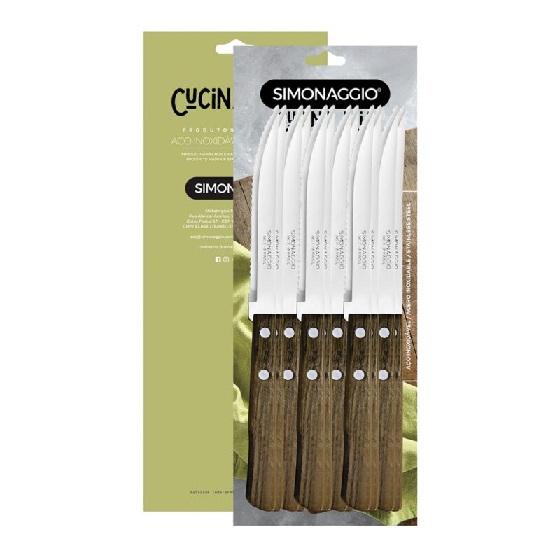 Cuchillos para carne Simonnagio 12 piezas Cucina mia