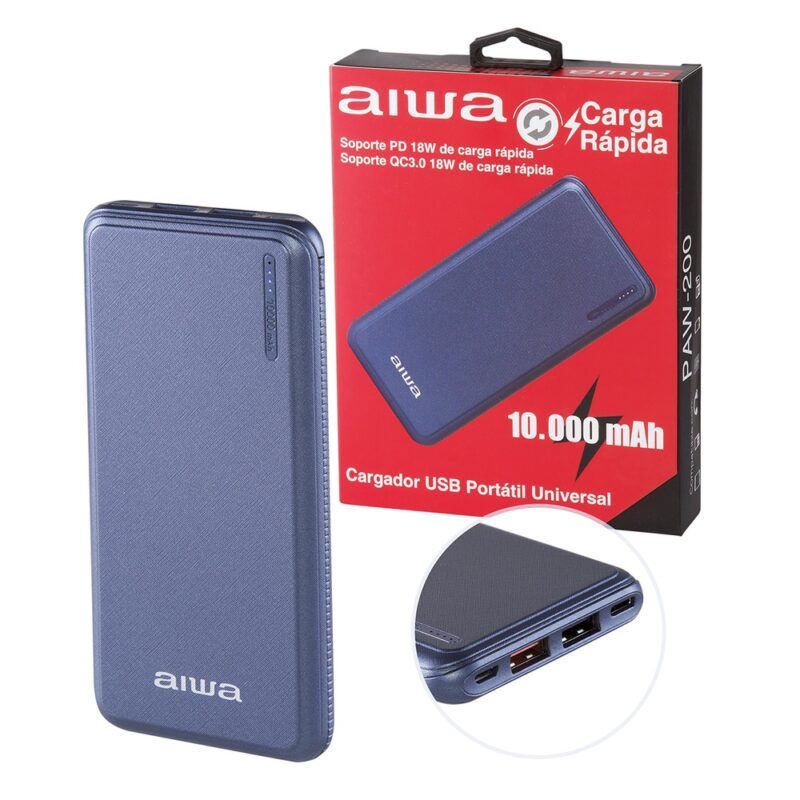 Power bank Aiwa universal de 10000 mAh PAW-200