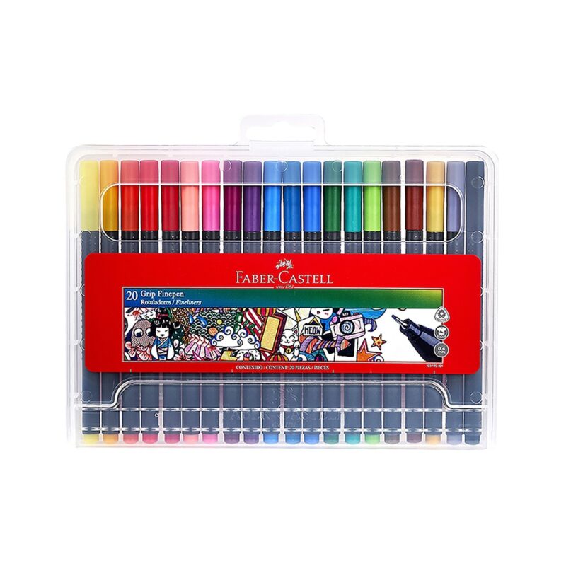 Marcador Faber Castell finepenestuche rigido 20colores