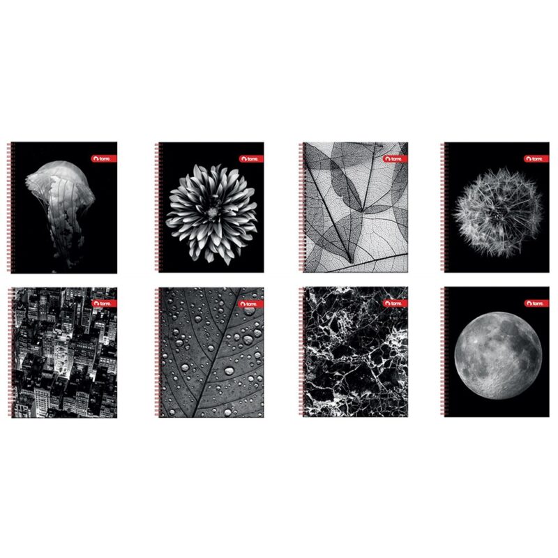 Cuaderno Torre Clásico black-white universitario 100H x10ud