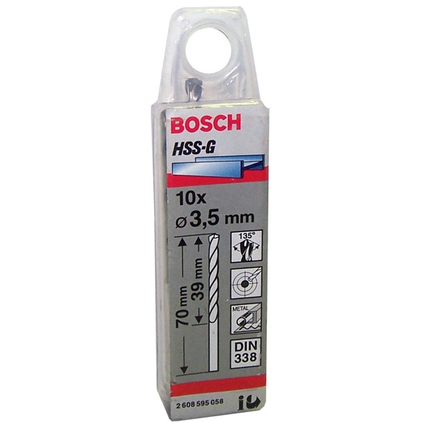 Broca de metal Bosch 3,5mm display x10ud