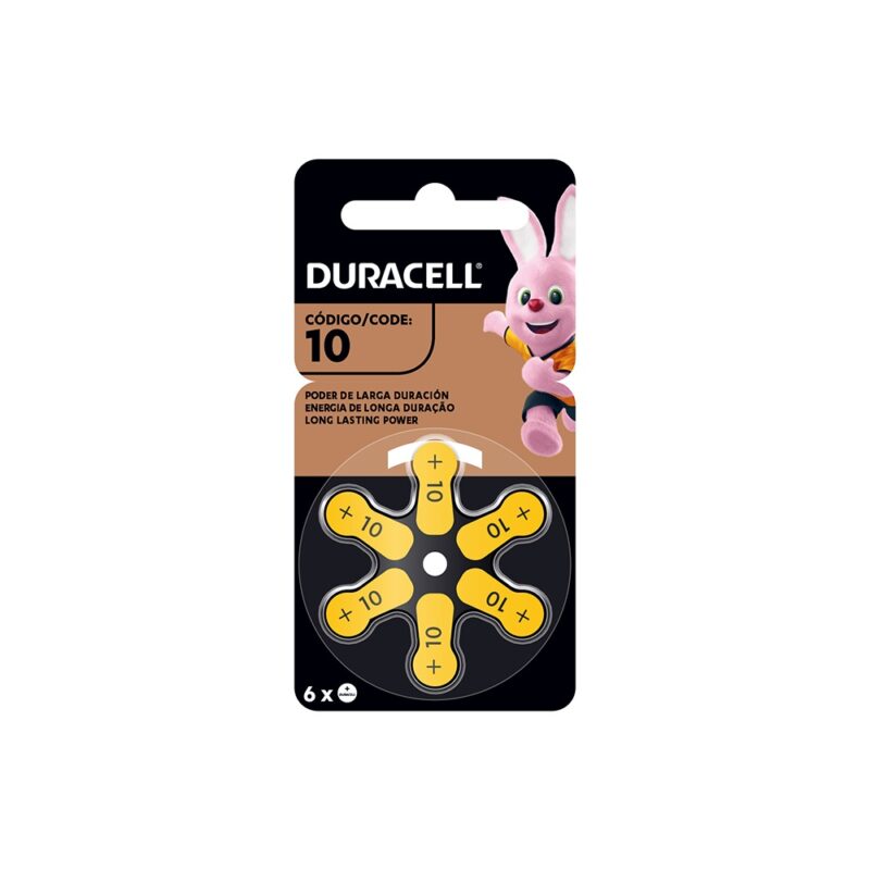 Pila Duracell audífono tamaño 10 blíster x6