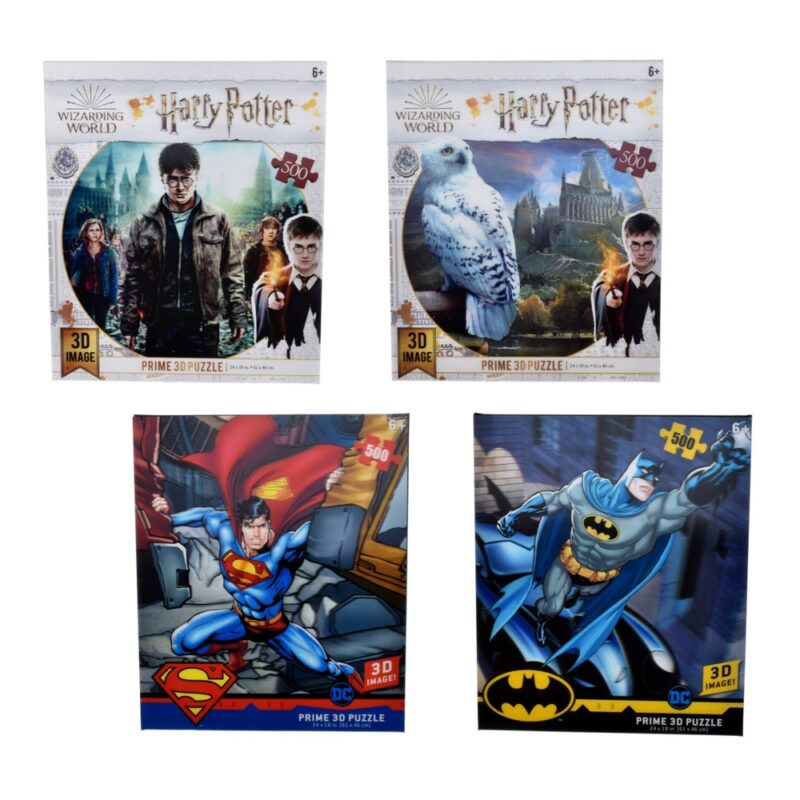 Puzzle 3d de 500 piezas Harry Potter-DC Comics surtidos