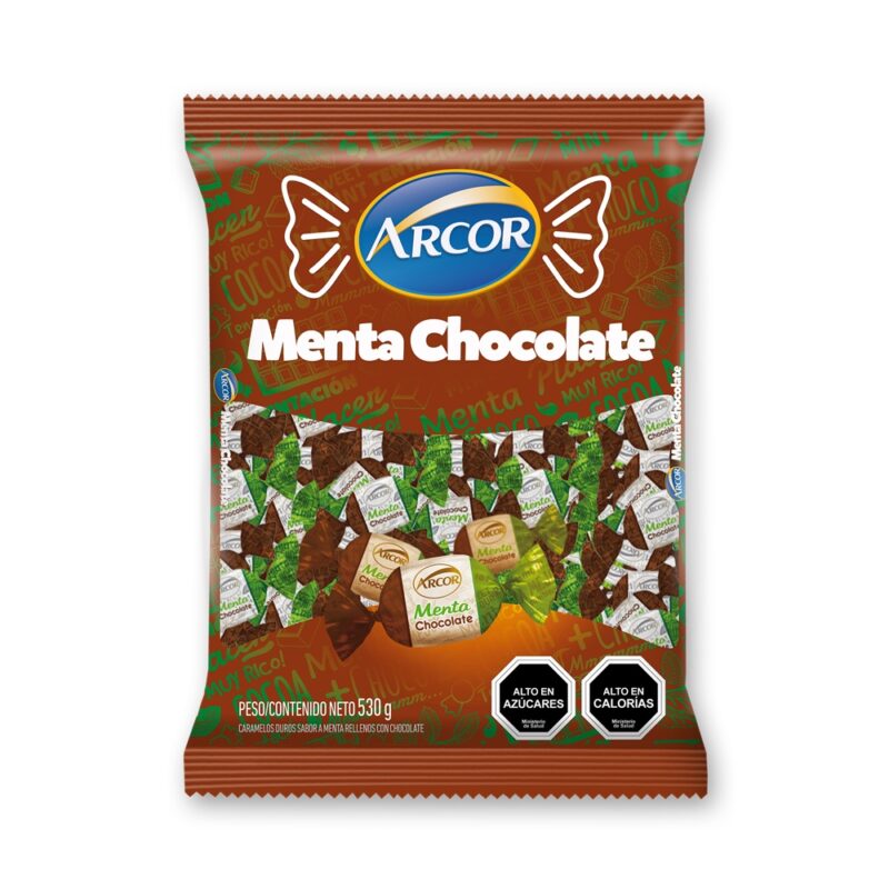 Caramelo Arcor menta chocolate bolsa 1x100ud