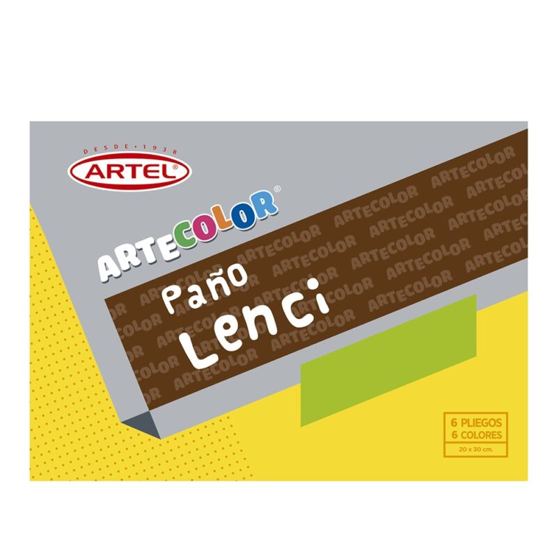 Bolsón Paño Lenci Artel 6 colores 20x30cm