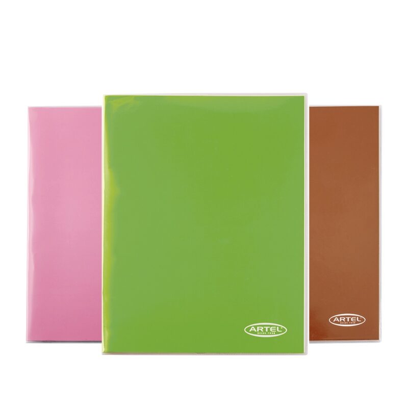 Carpeta Artel plastificada con gusano colores