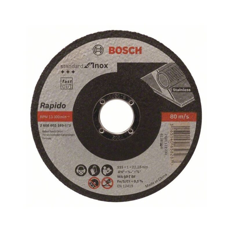 Disco corte inox Bosch 4 1/2 1mm