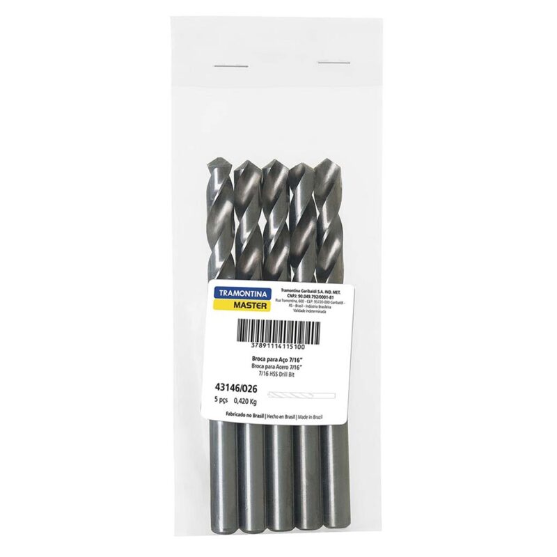 Broca para acero Tramontina 12.0 x 151mm 5u