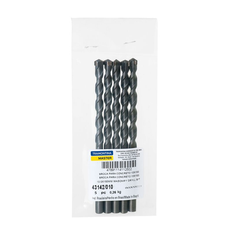 Broca para concreto Tramontina 10.0 mm 5u