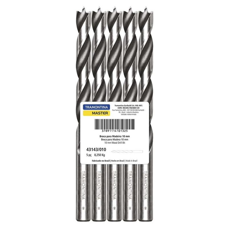 Broca para madera Tramontina 4.0mm 10u