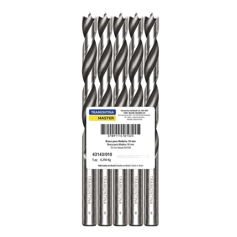 Broca para madera Tramontina 5.0mm 10u
