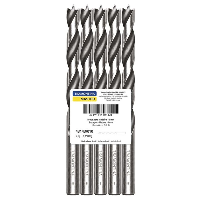 Broca para madera Tramontina 6.0mm 10u