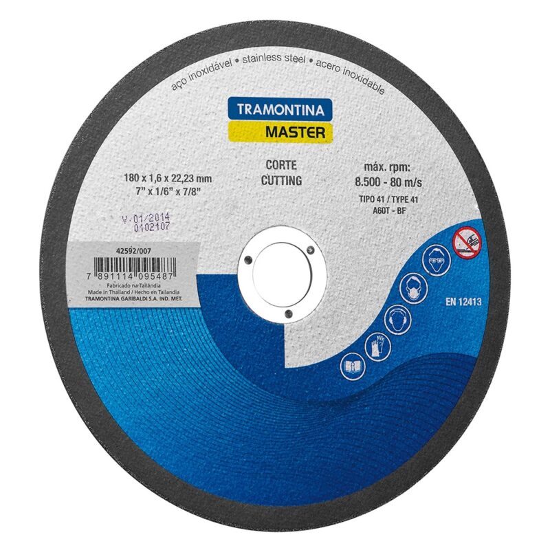 Disco corte fino Tramontina p/acero inoxidable 7´