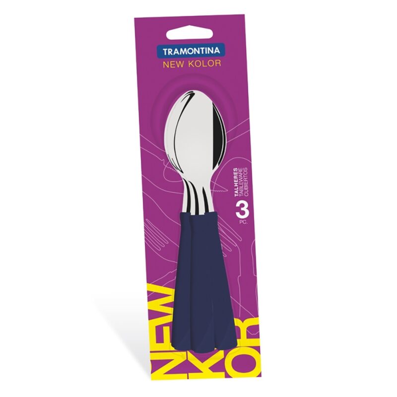 Juego de cucharas de mesa Tramontina 3 piezas new kolor