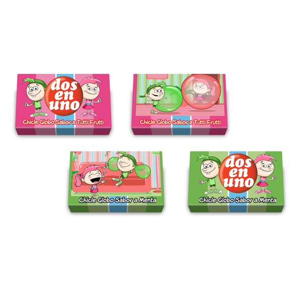 Chicle tradicional dos en uno x64ud