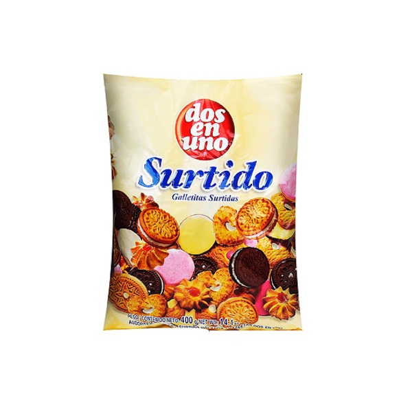 Galletas Dos en uno surtidas caja 21x 400gr