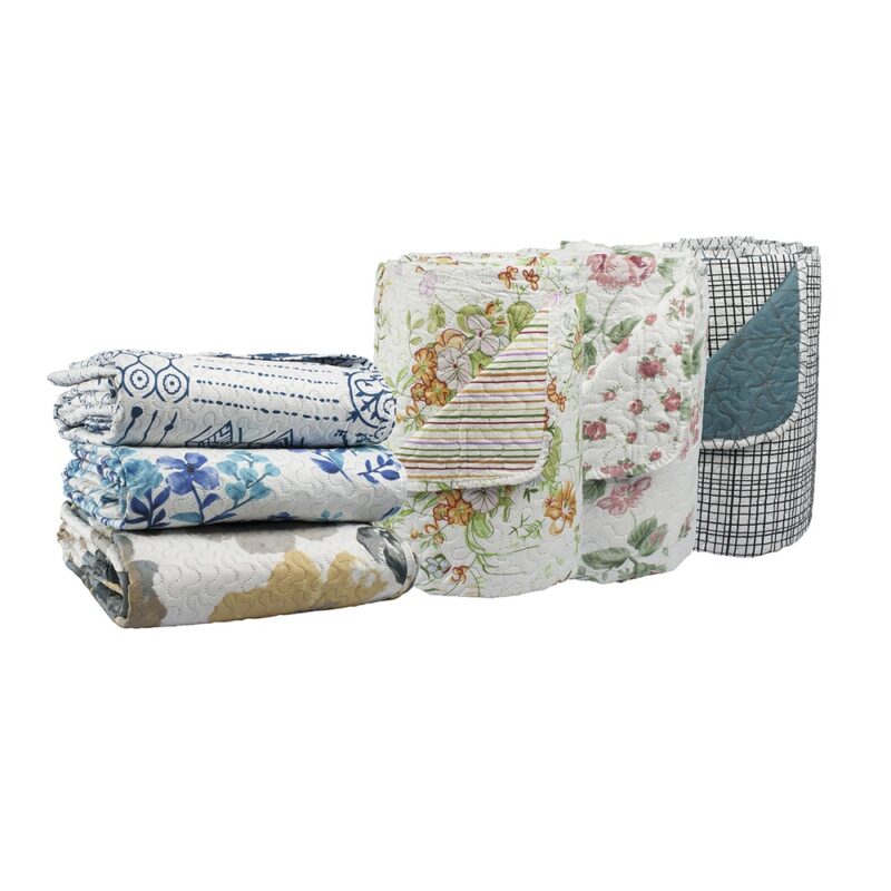 Quilt estampado reversible Andes 2.5 plazas microfibra