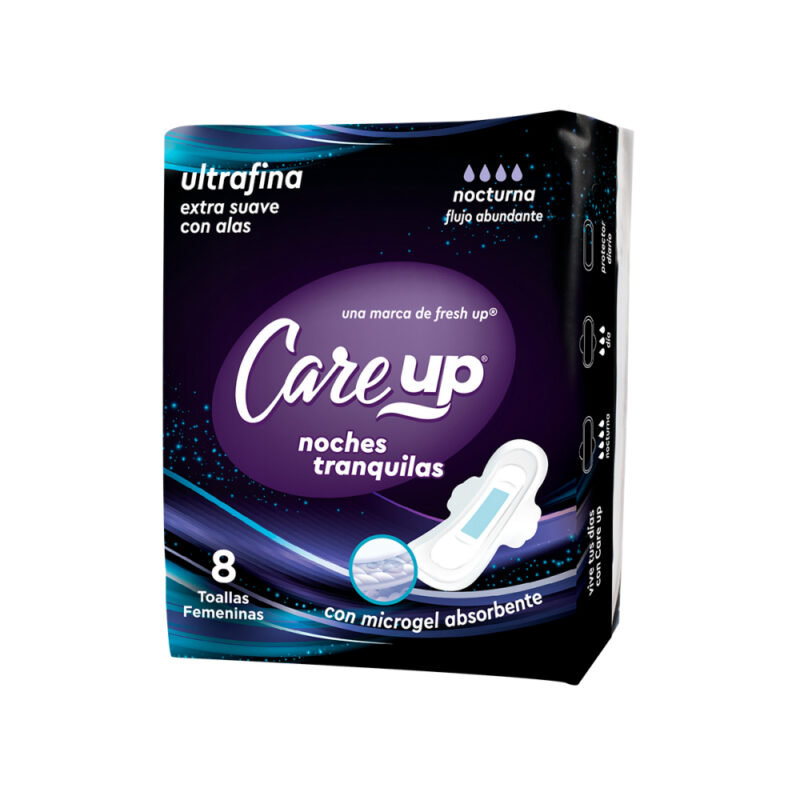 Toalla higienica Care Up femenina nocturna 8ud