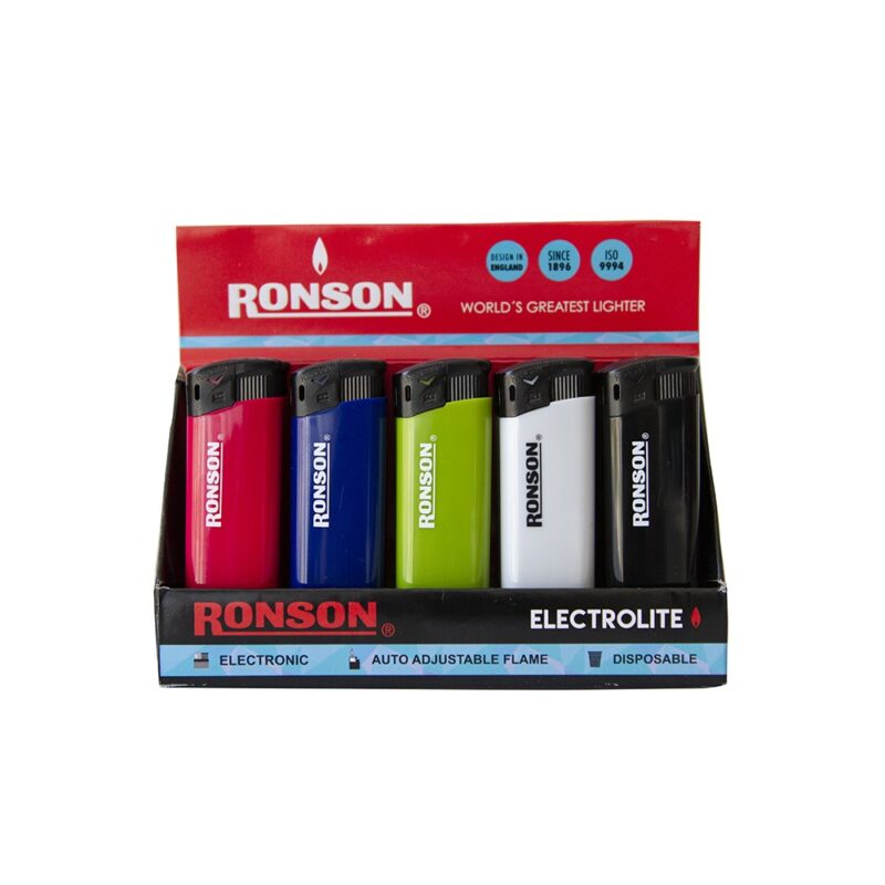 Encendedor Ronson electrolite colores desechable x15ud