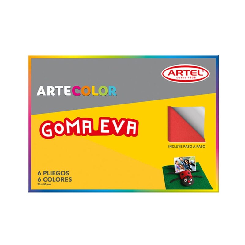 Artecolor Goma Eva 6 pliegos de color