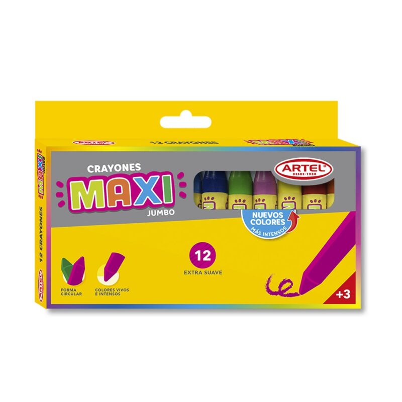 Lápices crayón Artel Maxi 12 colores