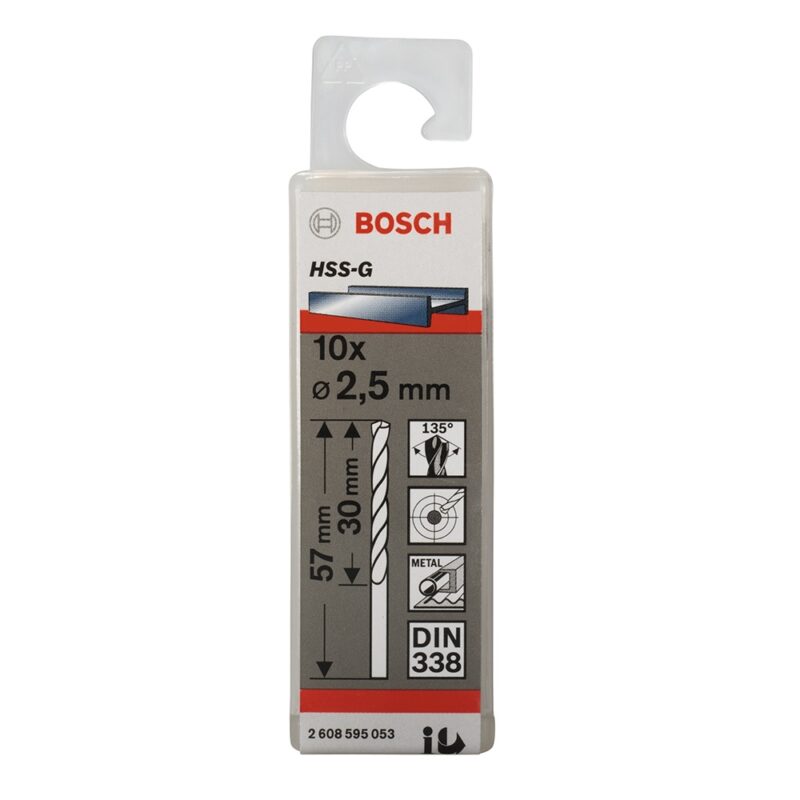 Brocal metal Bosch HSS-G 2.5mm x 10ud
