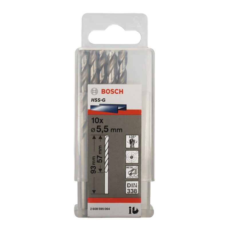 Broca metal Bosch HSS-G 5.5mm x 10ud