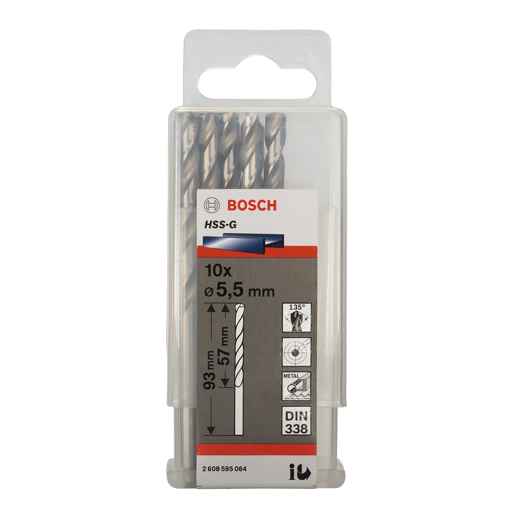 Broca metal Bosch HSS-G 5.5mm x 10ud