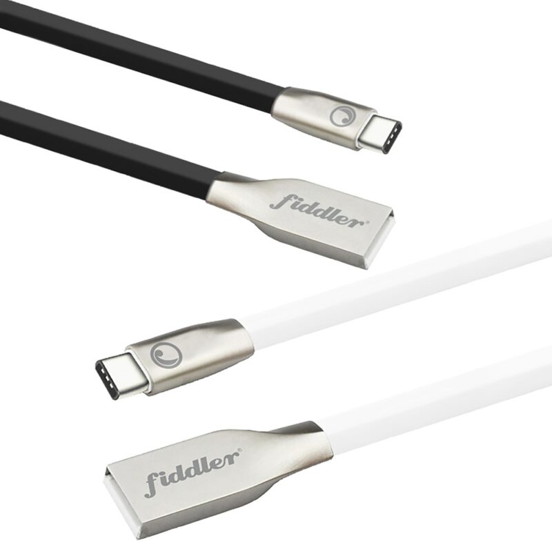 Cable plano tipo C 2.0A Fiddler de 1mt colores