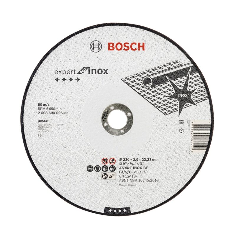 Disco abrasivo corte inox 9¨ 2mm