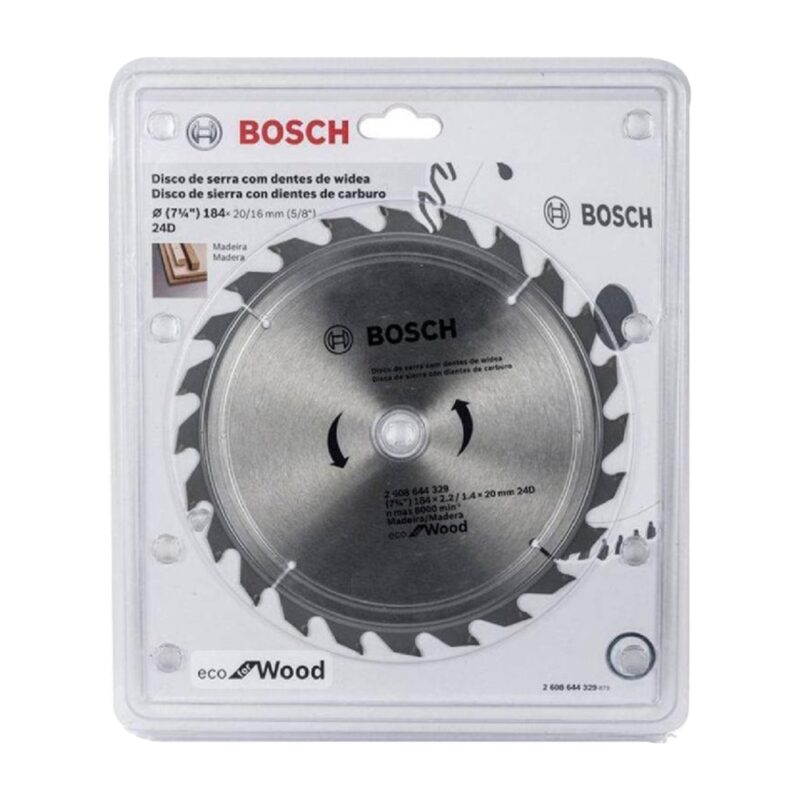 Disco de sierra circula Bosch ECO 184 71/4p x 24D