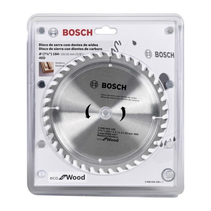 Disco de sierra circula Bosch ECO 184 71/4p x 40D