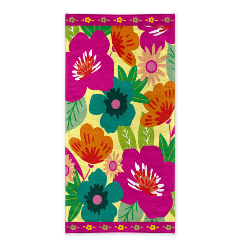 Toalla de playa velour reactivo estampado 70x140cm