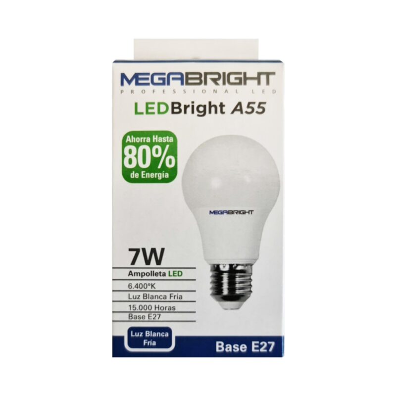 Ampolleta led 7W MegaBrigth luz fria
