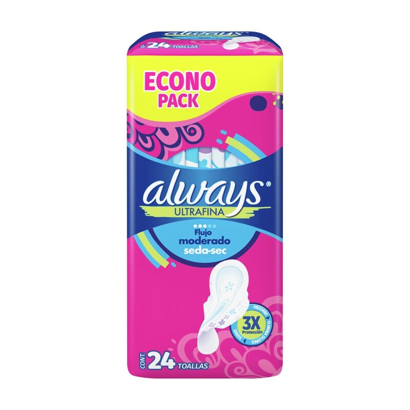 Toalla femenina Always ultra seca ultra fina c/alas 1x24ud