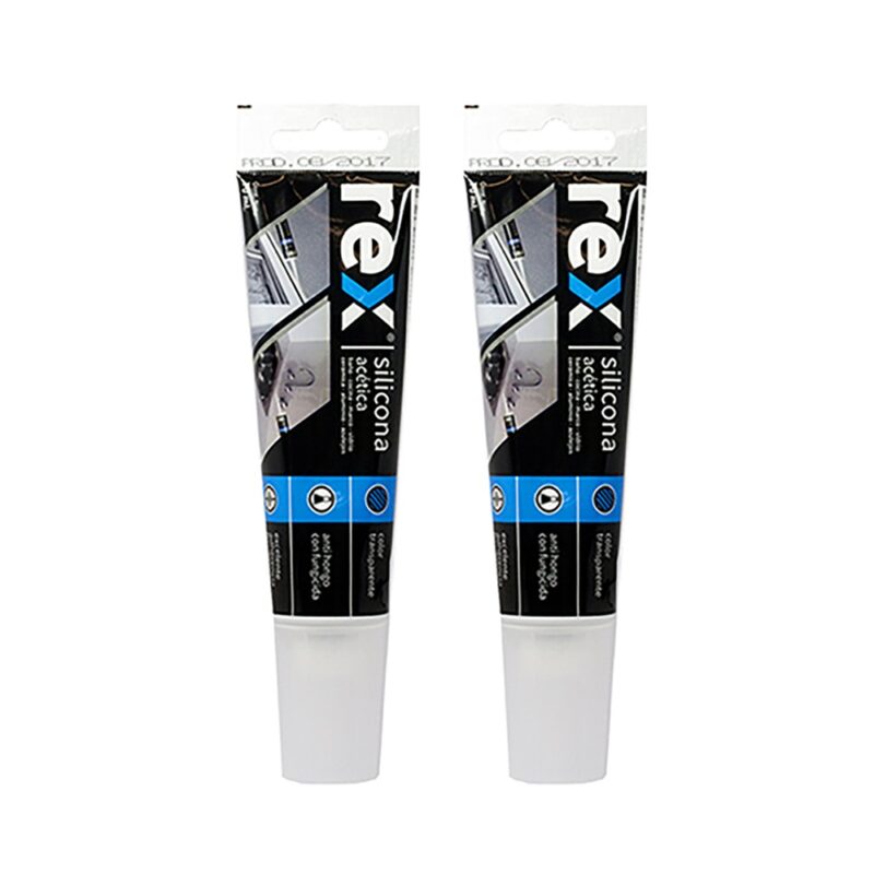 Silicona acetica Rex pomo colores 70ml