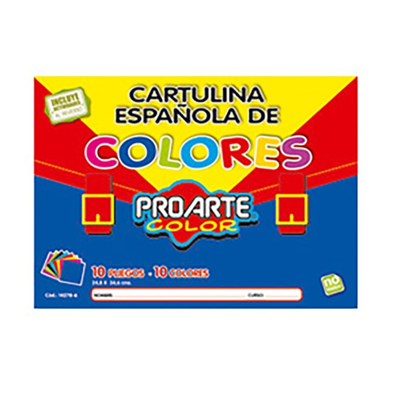 Estuche cartulina Proarte espanola 10colores 24.8x34.6