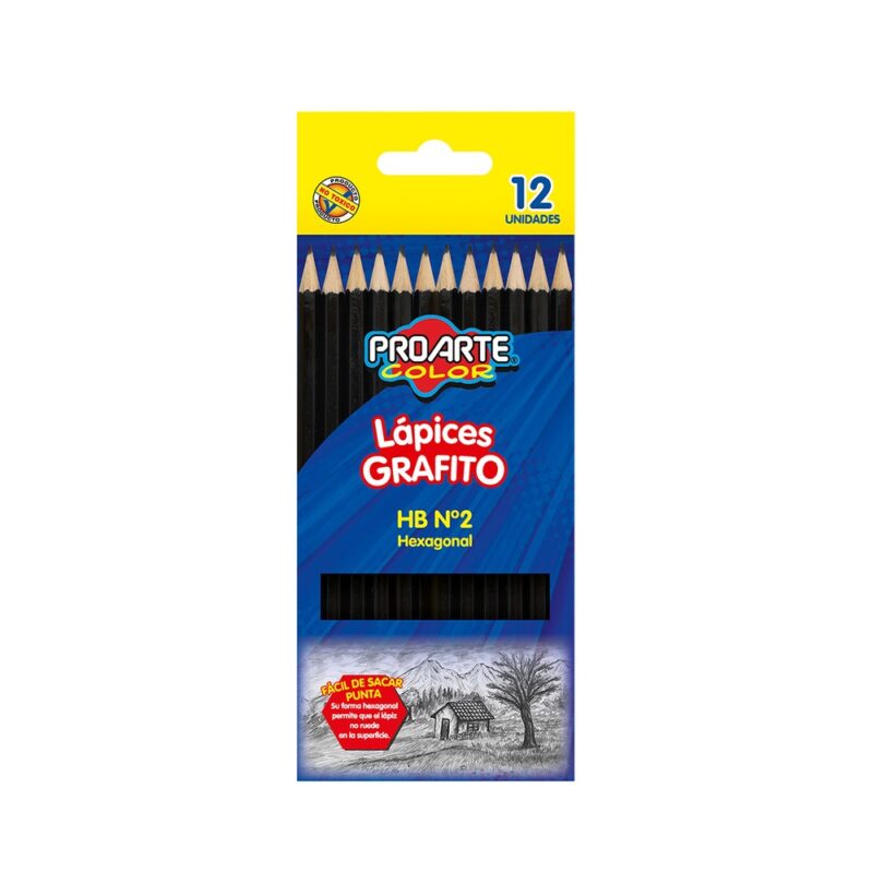 Lapices grafitos hexagonal n°2 HB 12ud