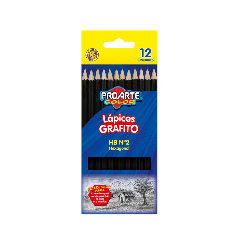 Lapices grafitos hexagonal n°2 HB 12ud