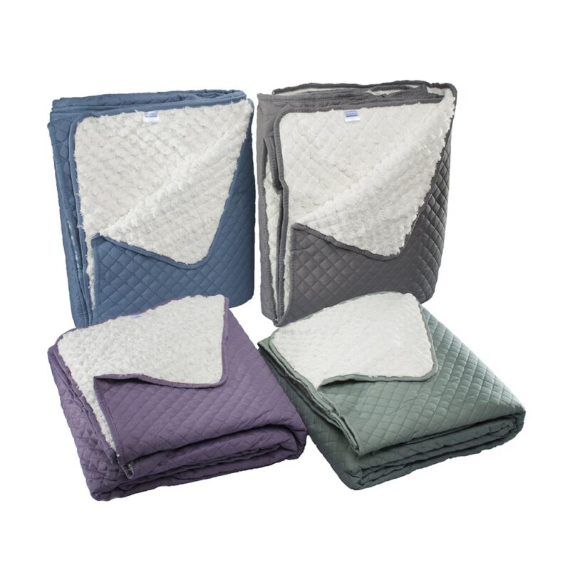 Quilt Andes sherpa liso 2.5 plazas