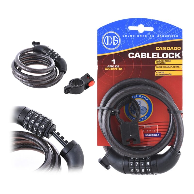 Candado Odis cablelock 120cms ne bt