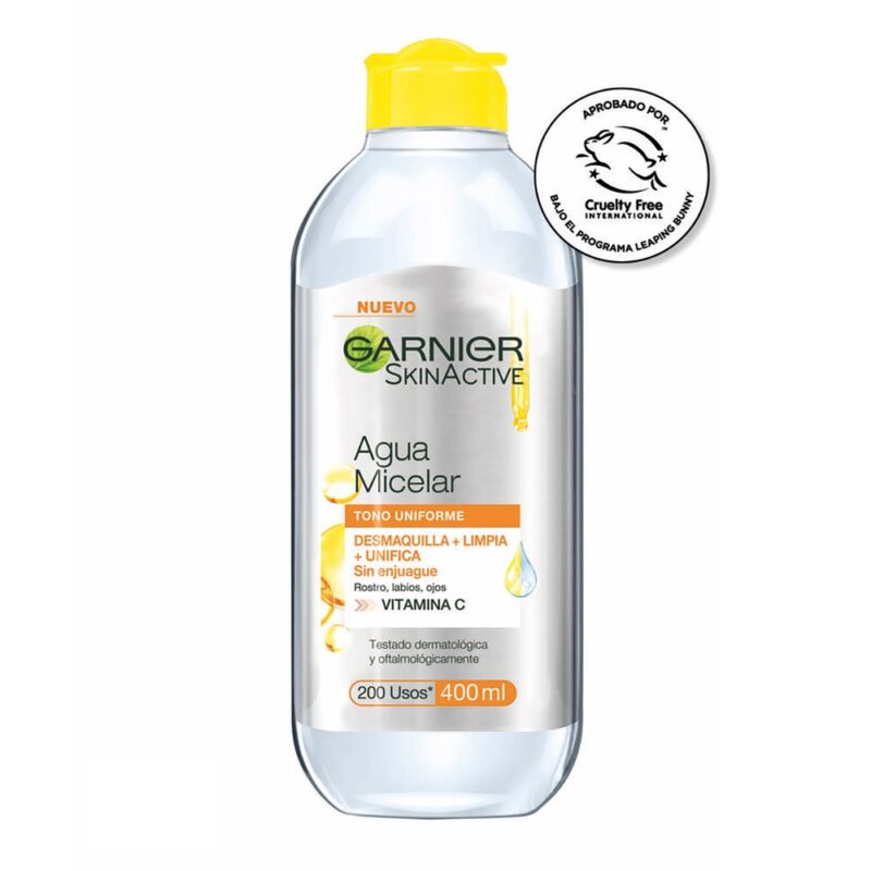 Agua micelar skin active Garnier express aclara 400ml