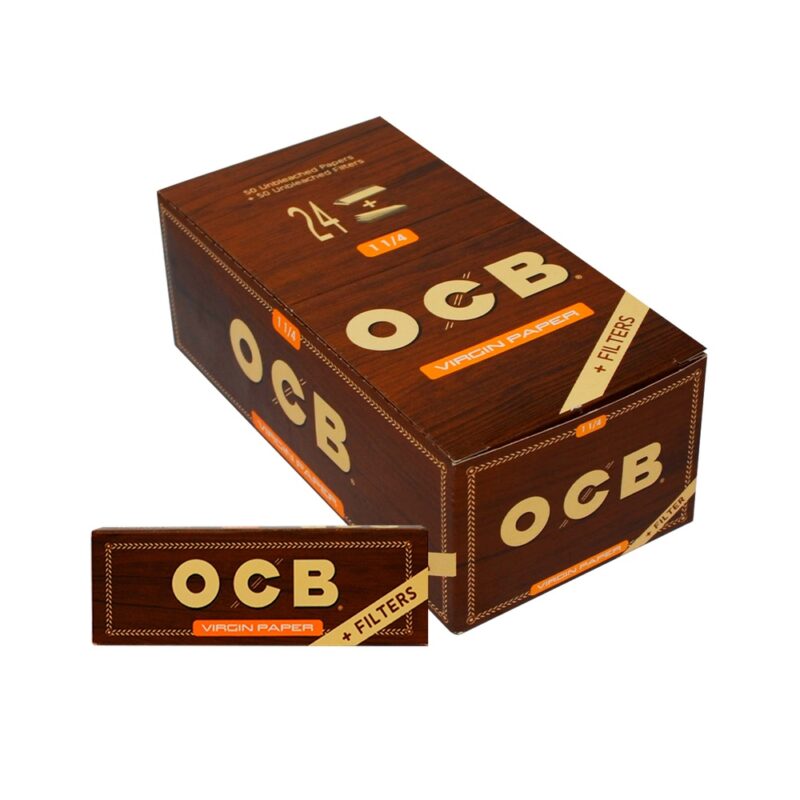 Papel fumar virgin + tips OCB display x24 librillos