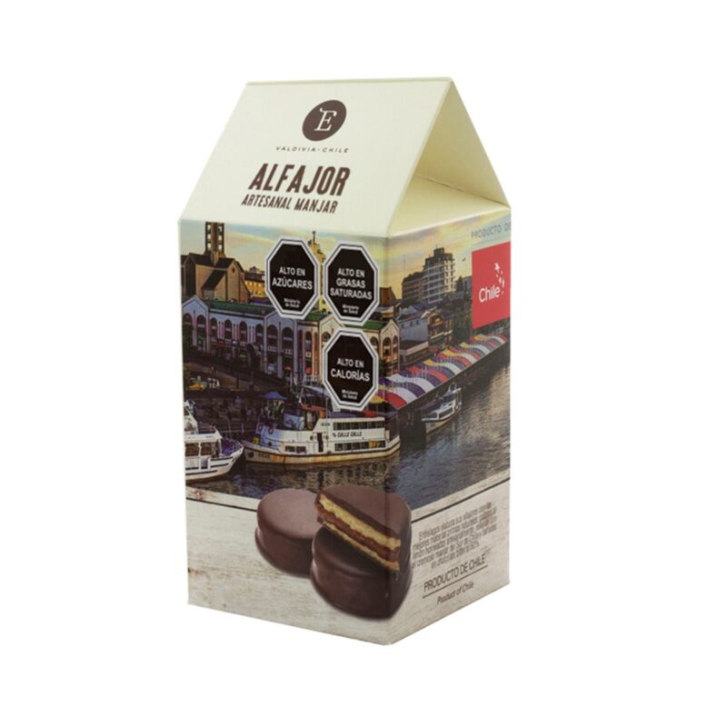Caja paisaje alfajores Entrelagos 180gr