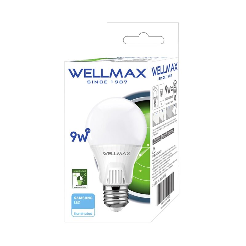 Ampolleta Wellmax crepuscular 9w