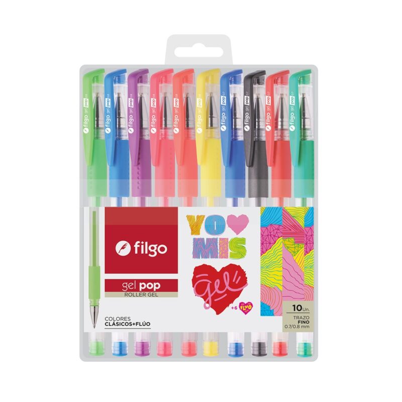 Roller gel POP/estuche 10 surtido
