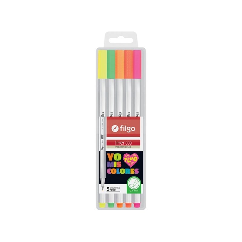 Tiralíneas Liner 038 0.4 / Estuche 5 Fluor