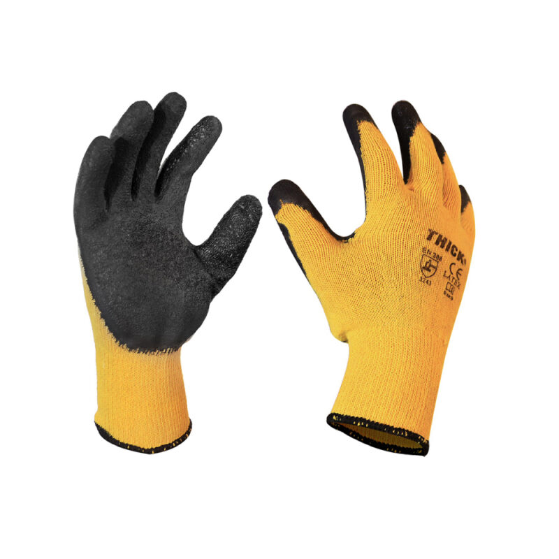 Guante Thick palma latex amarillo por 12 pares