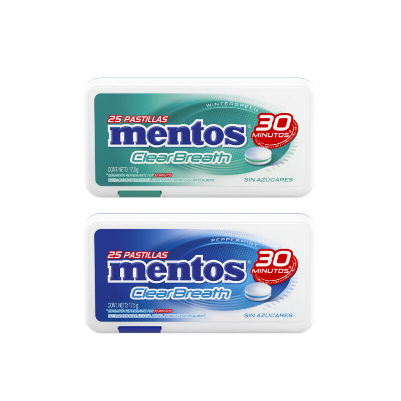 Caramelos Mentos clearbreath x12 dispensadores